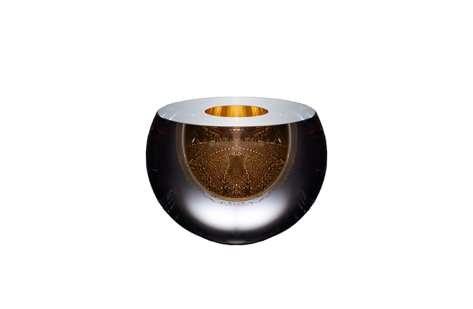 Baby Zlata Large Vase - Clear Gold