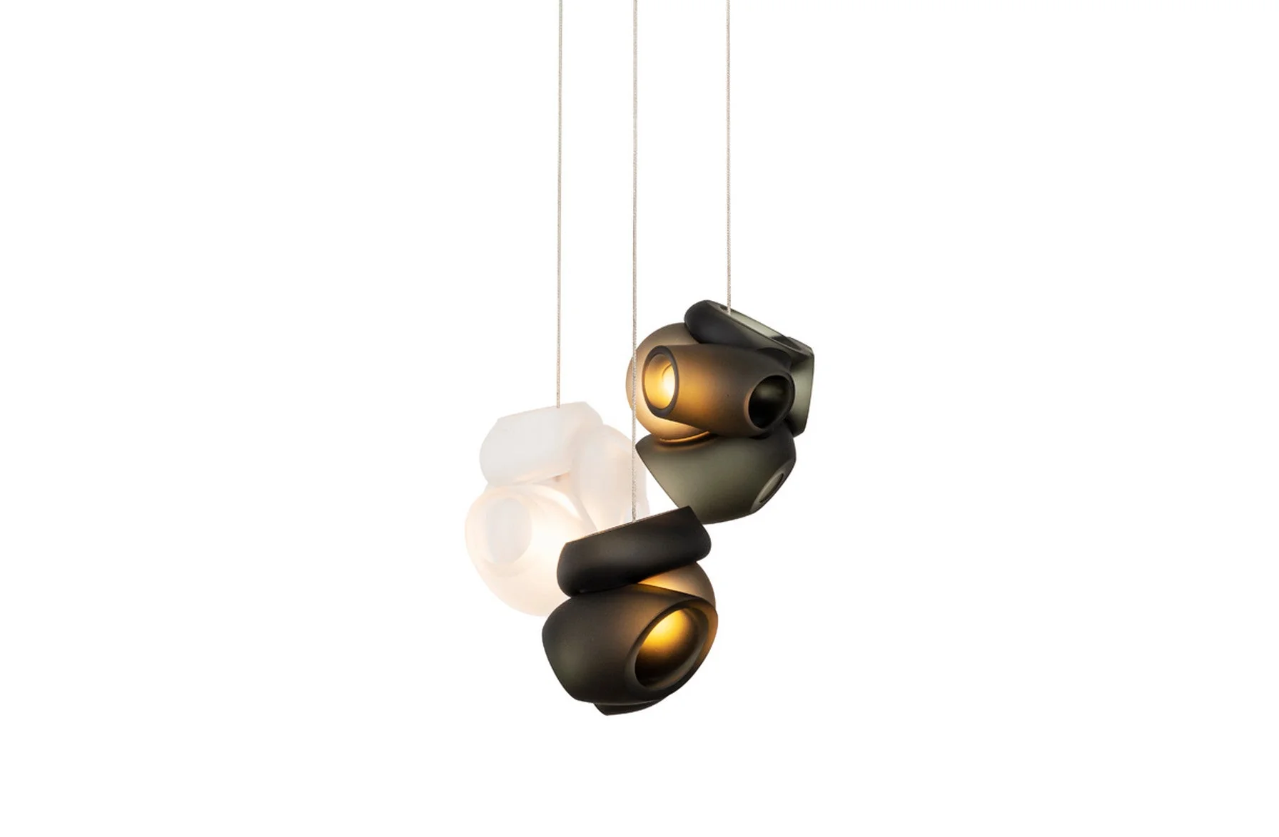 100.3 Suspension Lamp - Grey with Clear