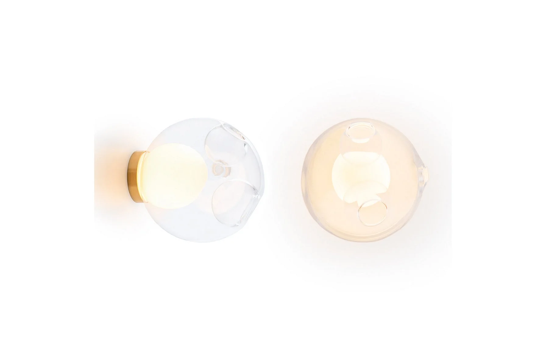 28s Brass Ceiling/Wall Lamp - Clear