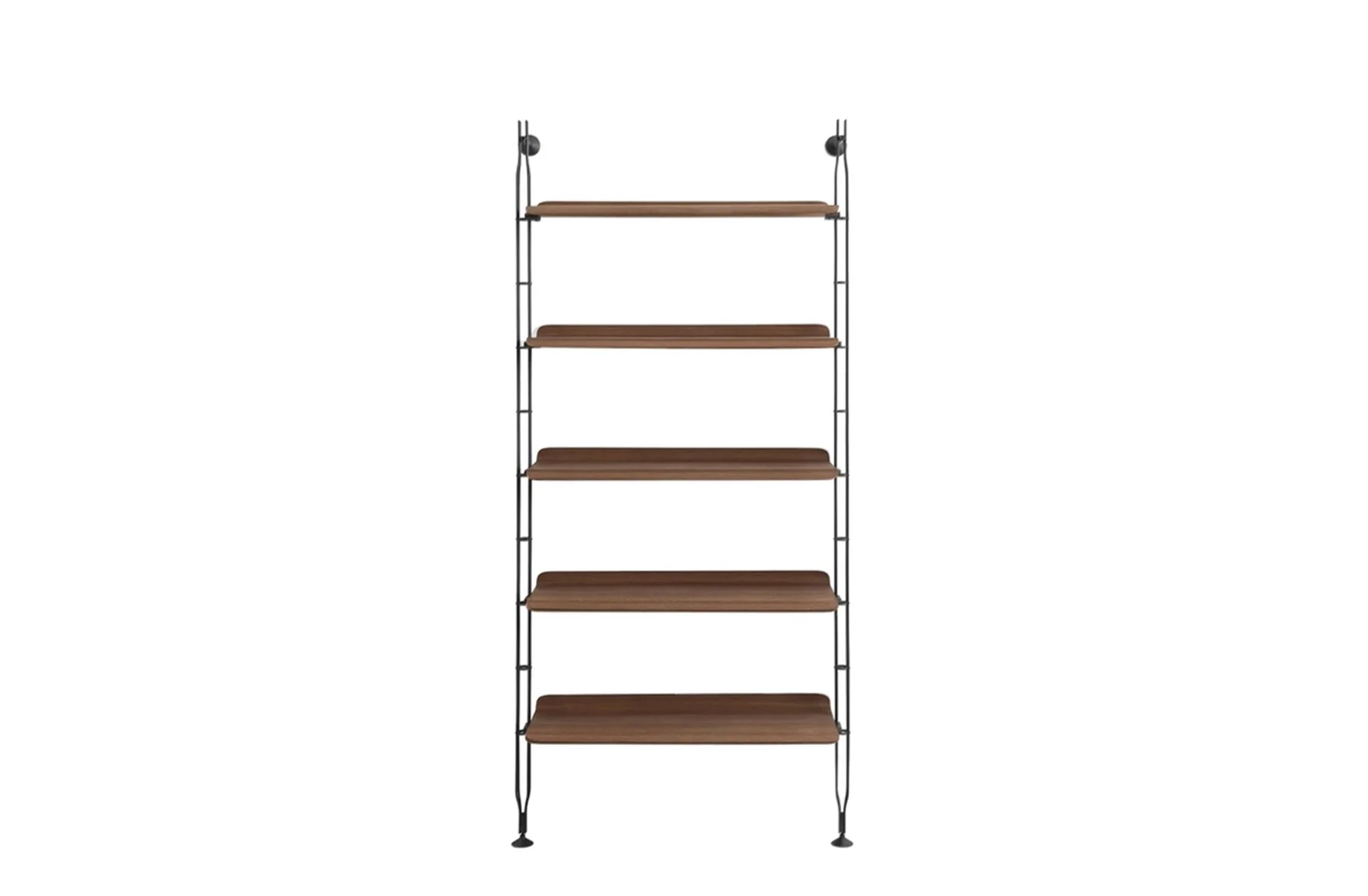 Adam Wood Bookcase - 5 Shelves 90 cm - 2 Struts