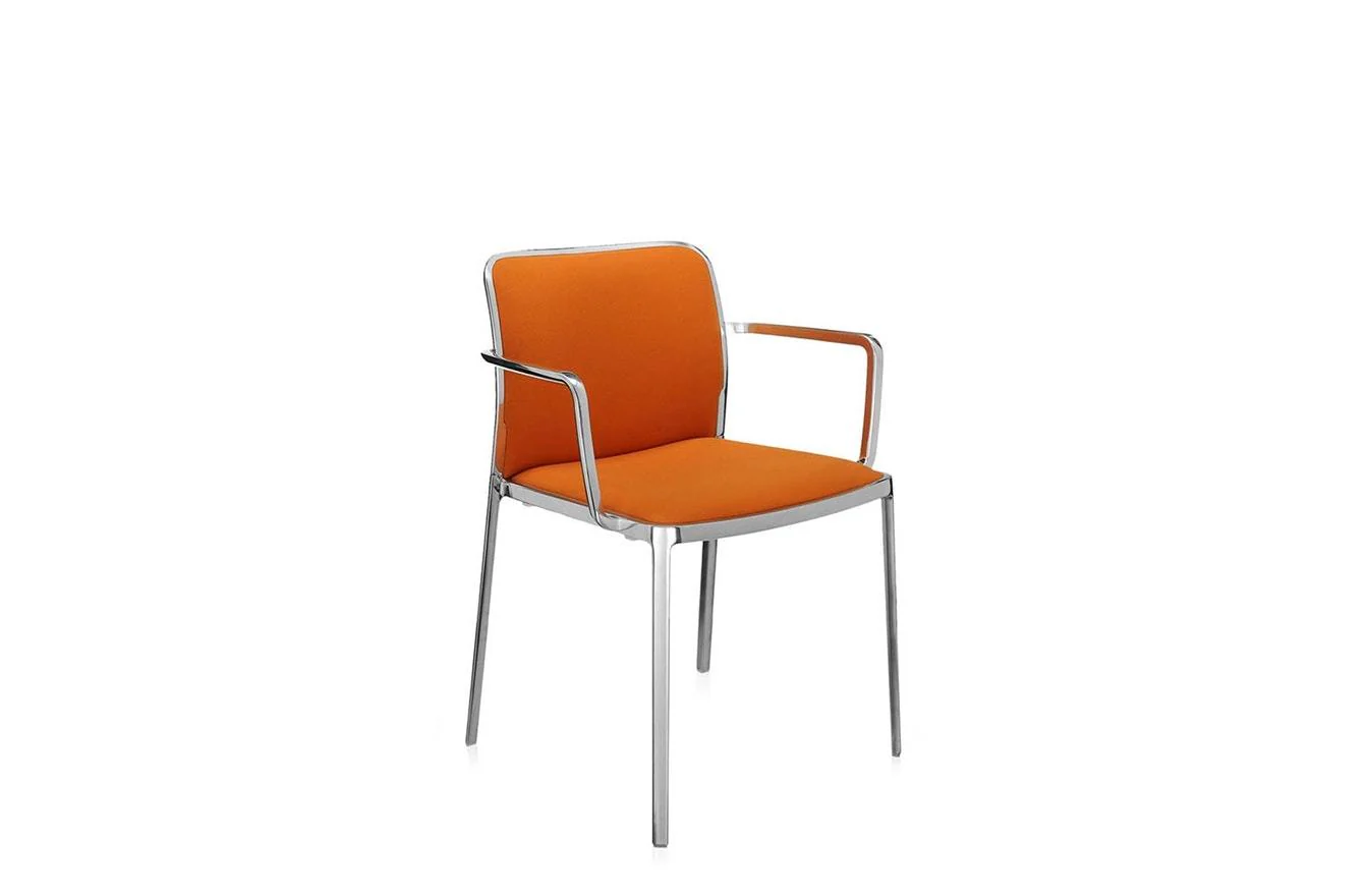 Audrey Soft Shiny Chair with Arms - Image 2
