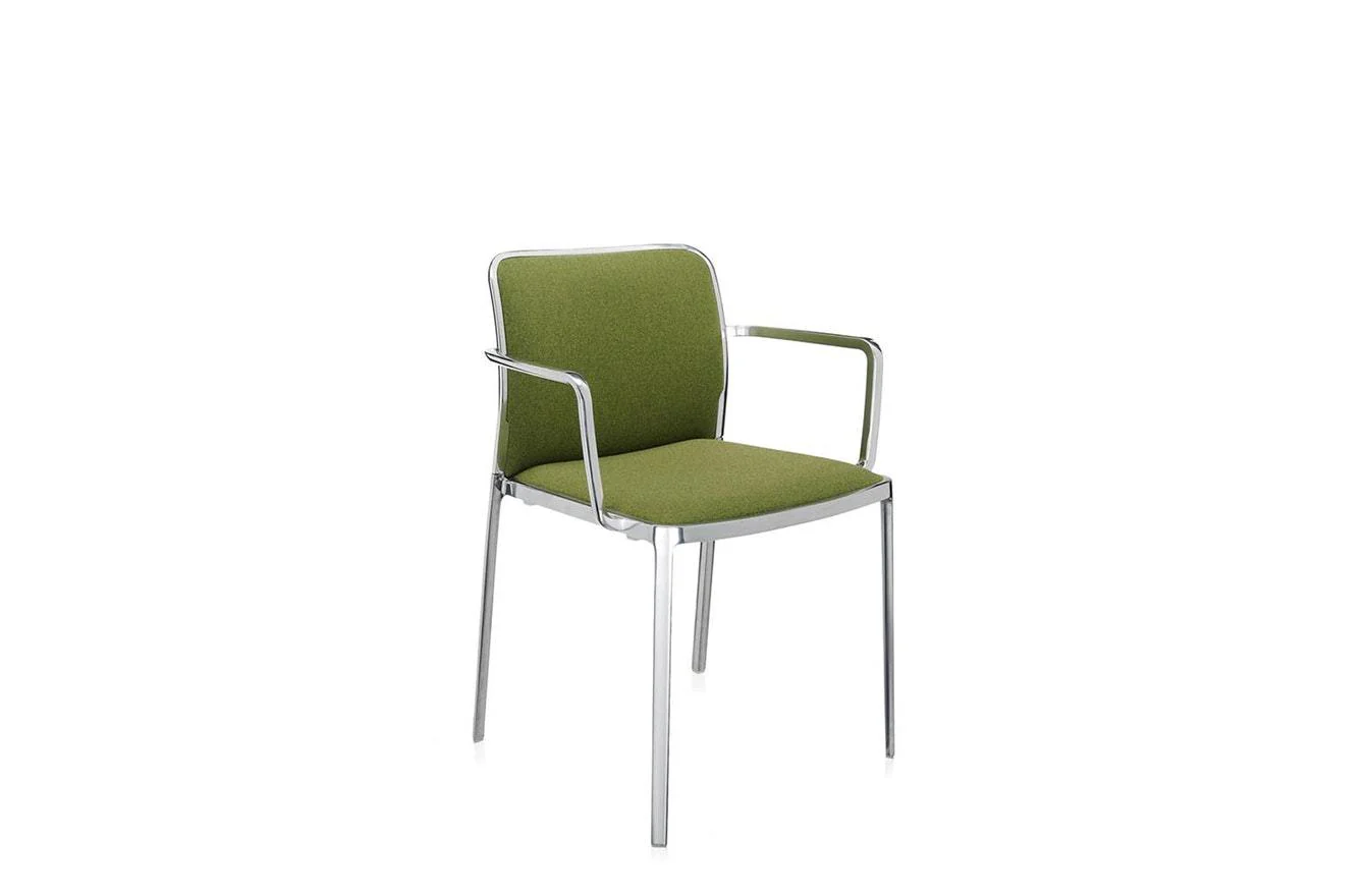 Audrey Soft Shiny Chair with Arms - Image 3