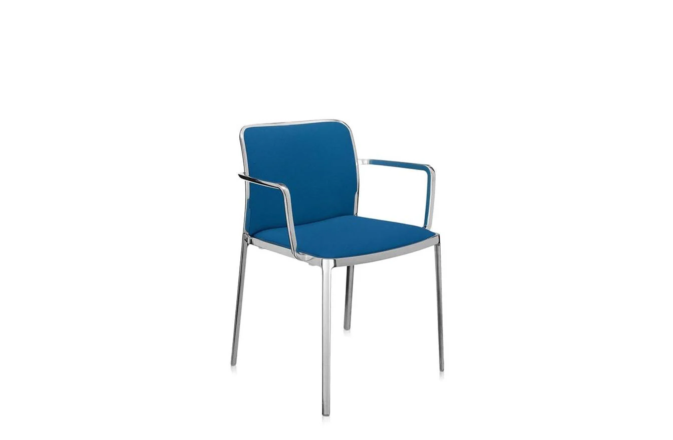 Audrey Soft Shiny Chair with Arms - Image 4