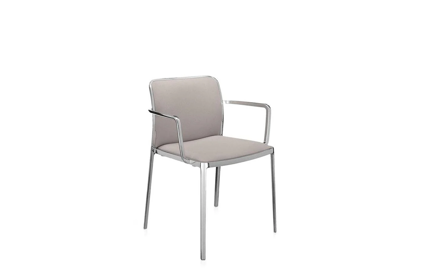 Audrey Soft Shiny Chair with Arms - Image 5