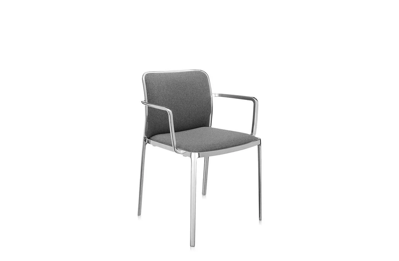 Audrey Soft Shiny Chair with Arms - Image 7