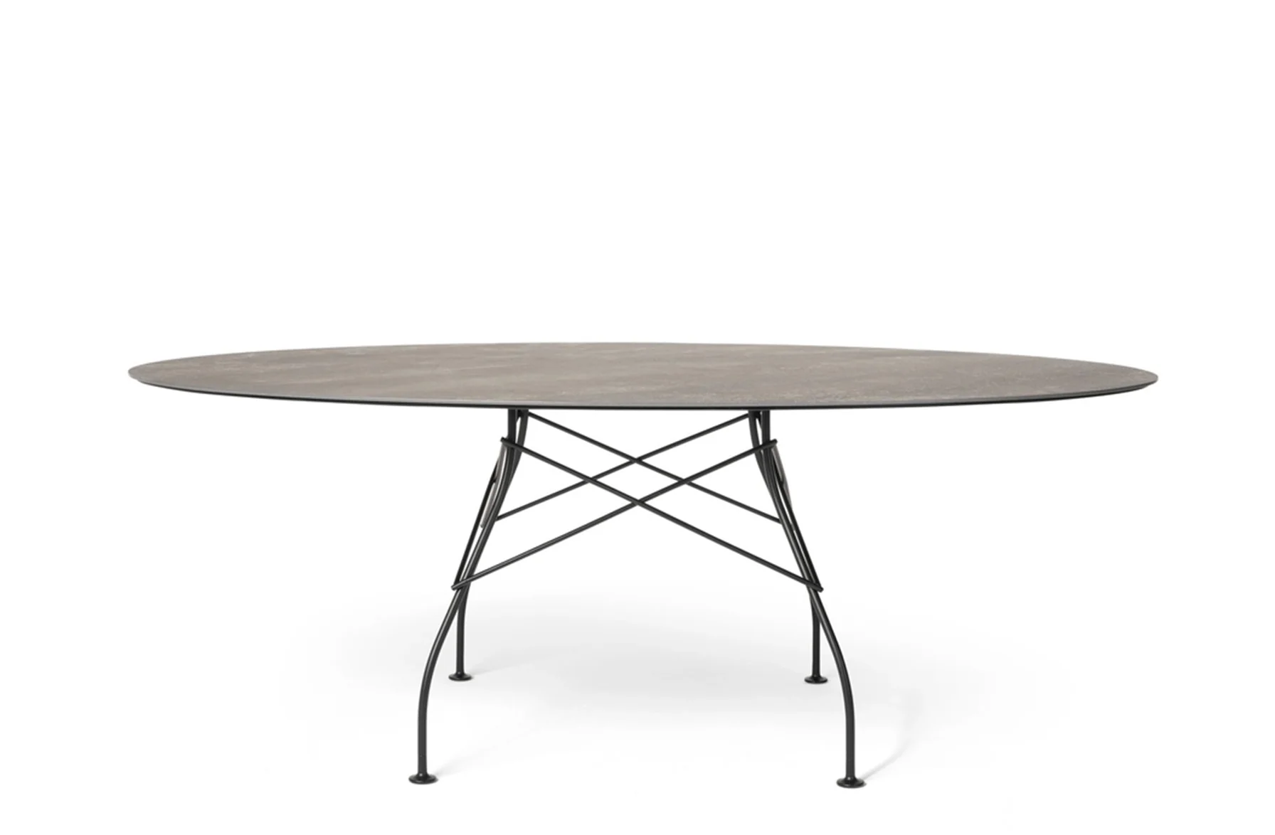 Glossy Outdoor Oval Table - Stoneware - Image 4