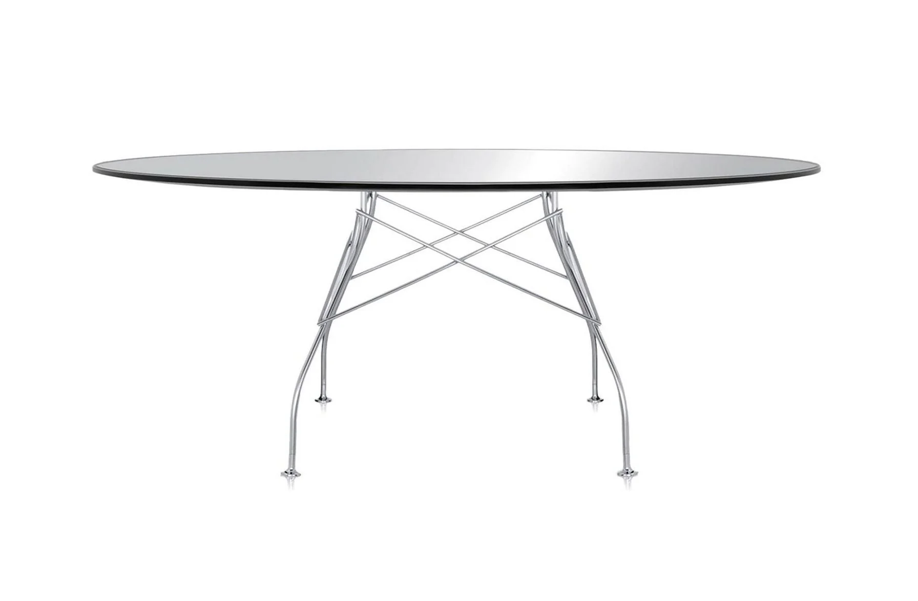 Glossy Oval Table - Glass