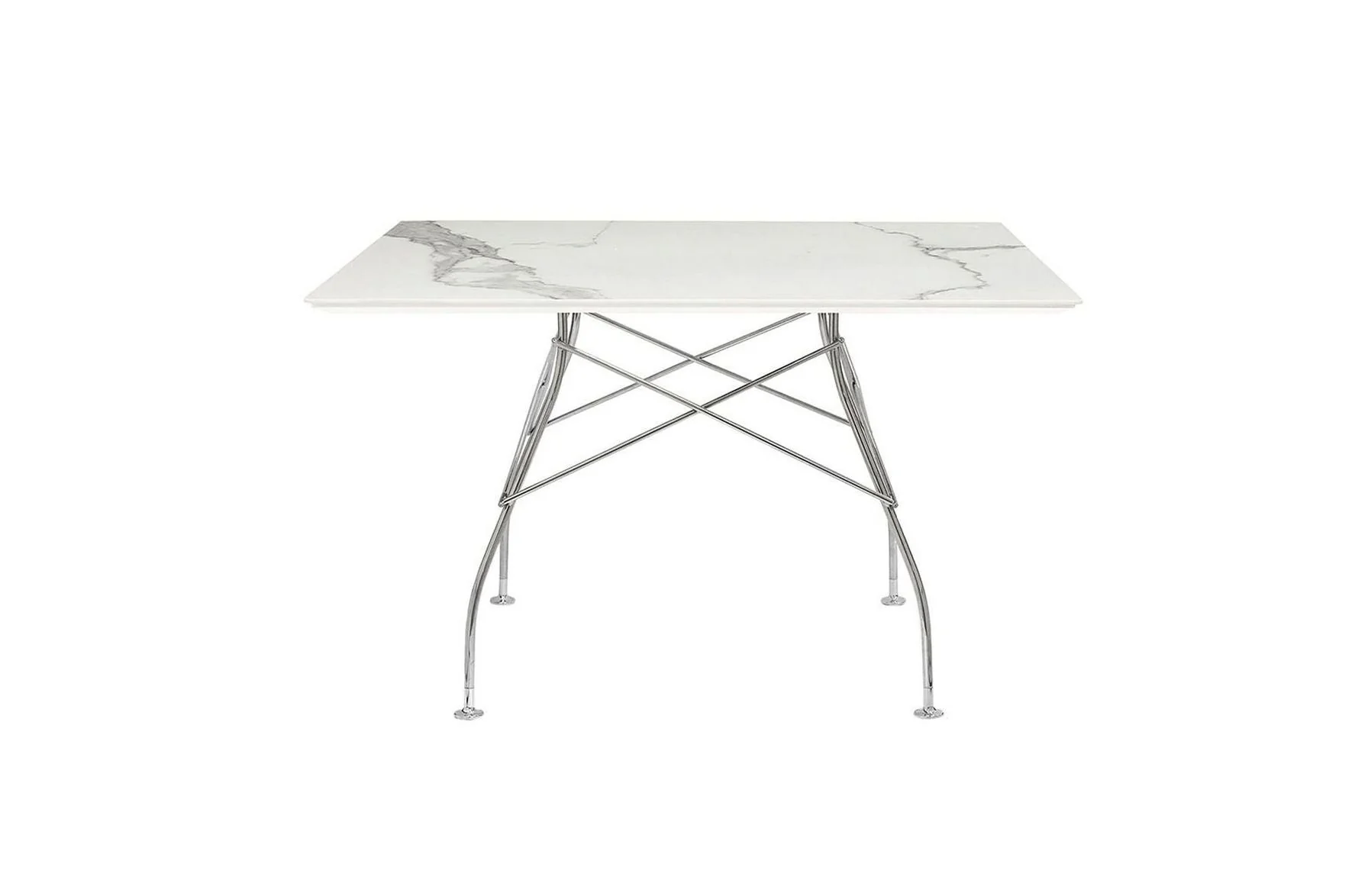 Glossy Small Square Table - Stoneware