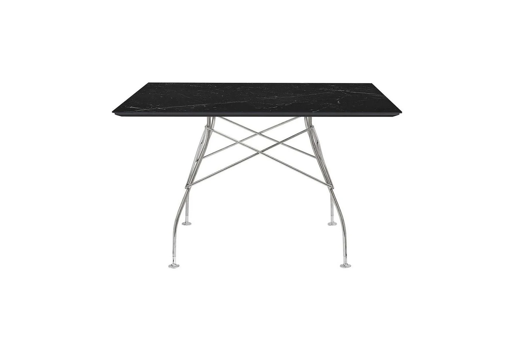 Glossy Small Square Table - Stoneware - Image 2