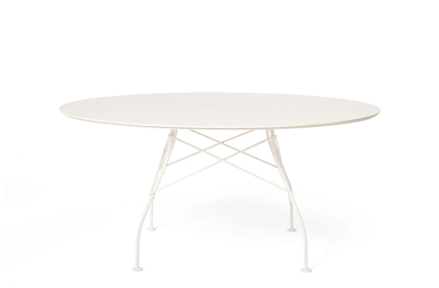 Glossy XXL Outdoor Round Table - Stoneware