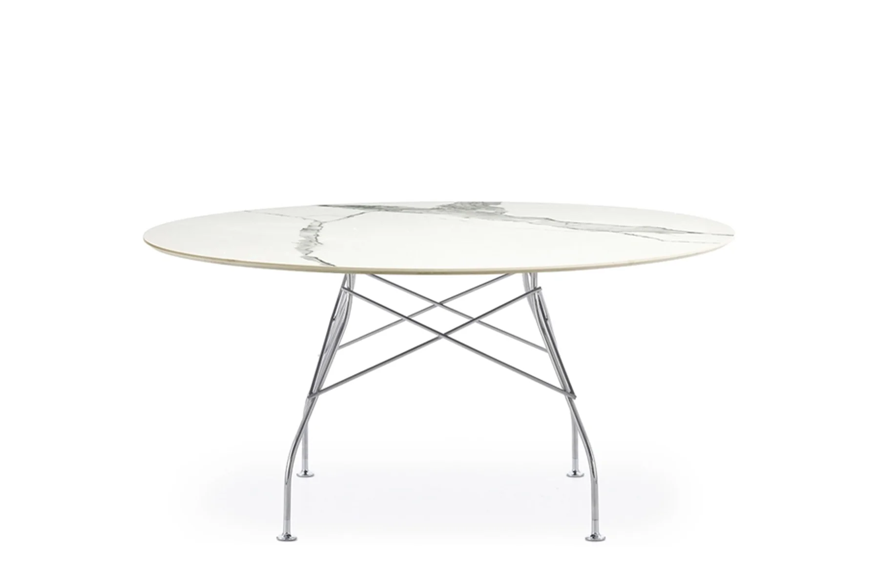 Glossy XXL Round Table - Stoneware