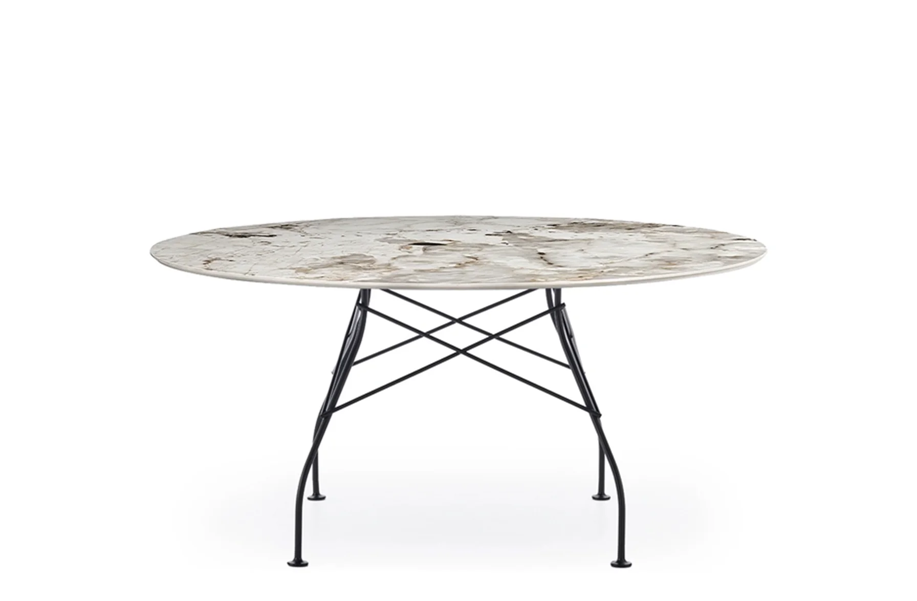 Glossy XXL Round Table - Stoneware - Image 11