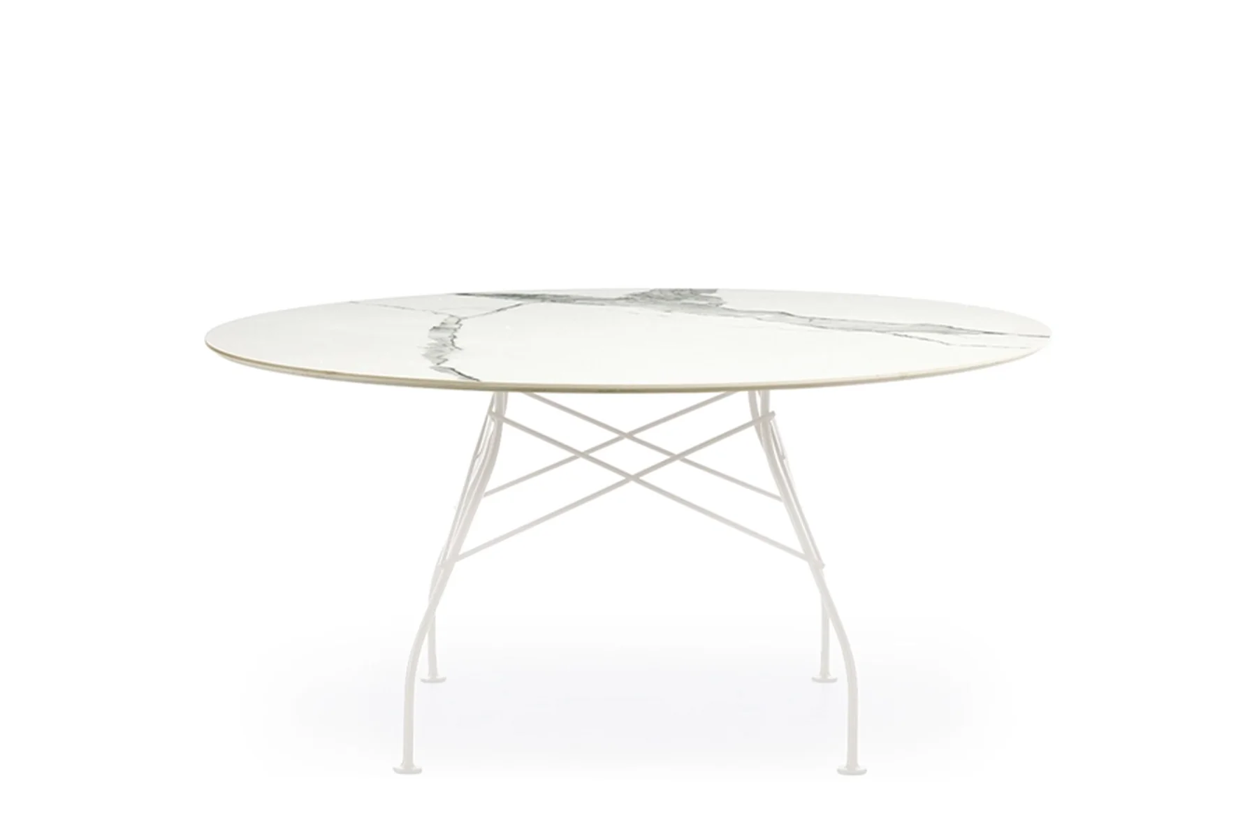 Glossy XXL Round Table - Stoneware - Image 5