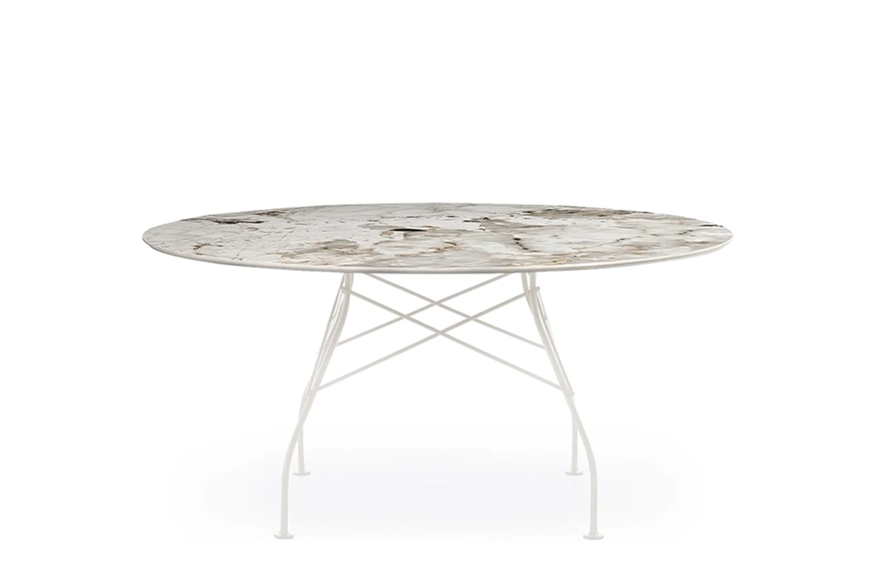 Glossy XXL Round Table - Stoneware - Image 7