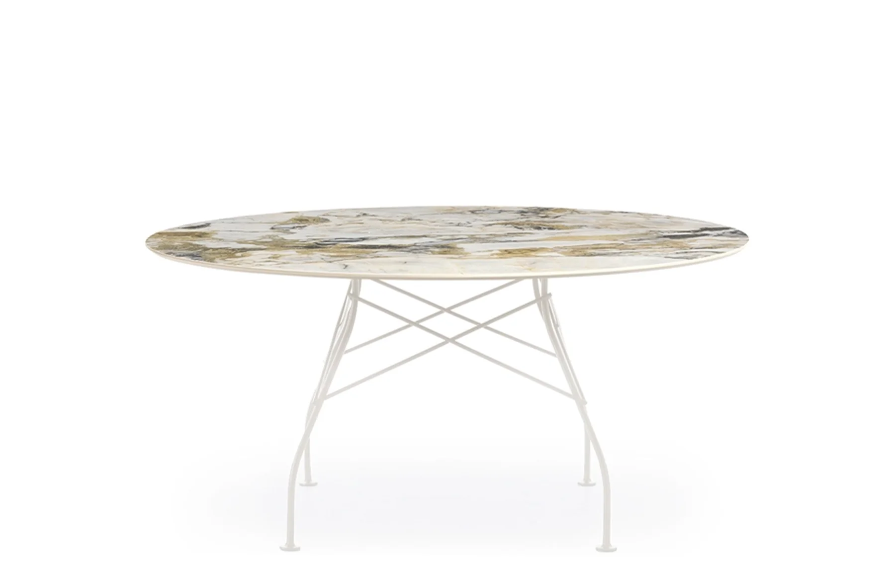Glossy XXL Round Table - Stoneware - Image 8