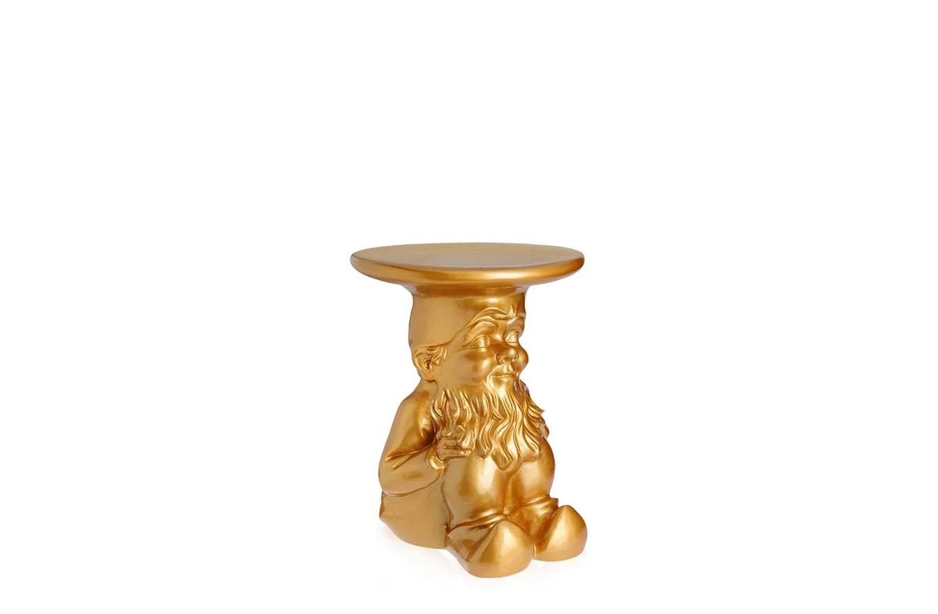 Attila/Napoleon Gnome Stool - Gold - Image 2