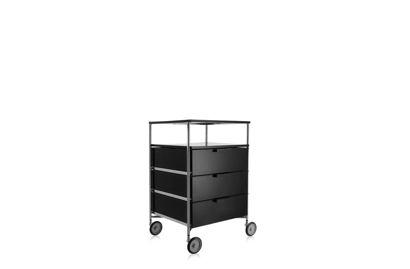 Mobil Chest of Drawers - 3 Containers & Shelf - Wheels - Image 4