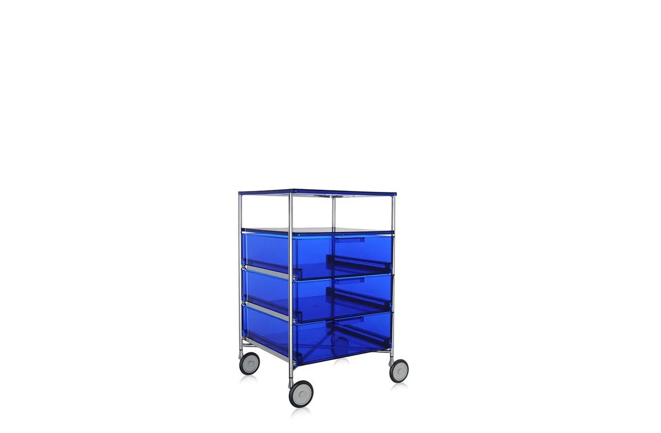 Mobil Chest of Drawers - 3 Containers & Shelf - Wheels - Image 6