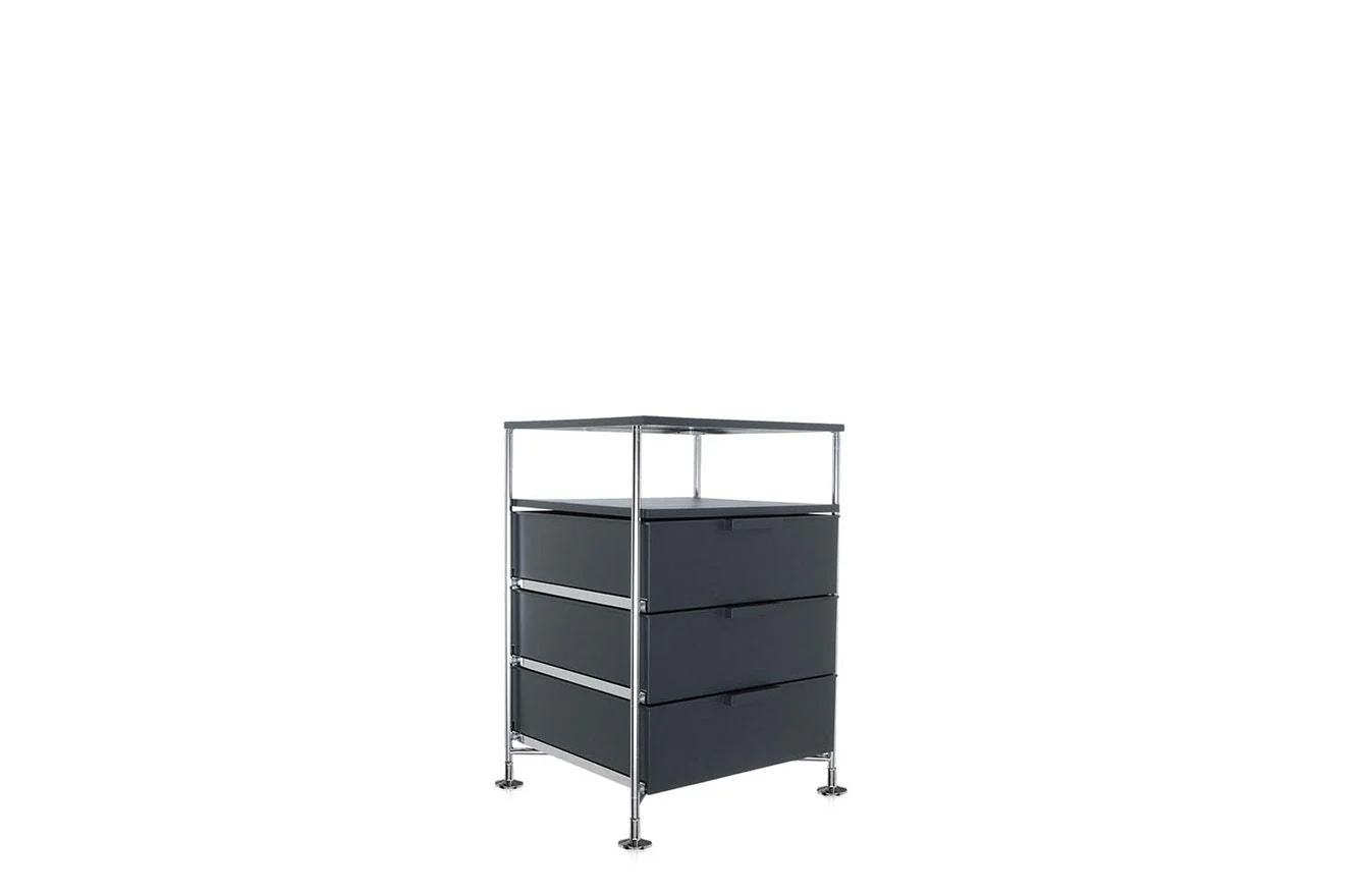 Mobil Chest of Drawers - 3 Containers & Shelf - Feet - Image 3