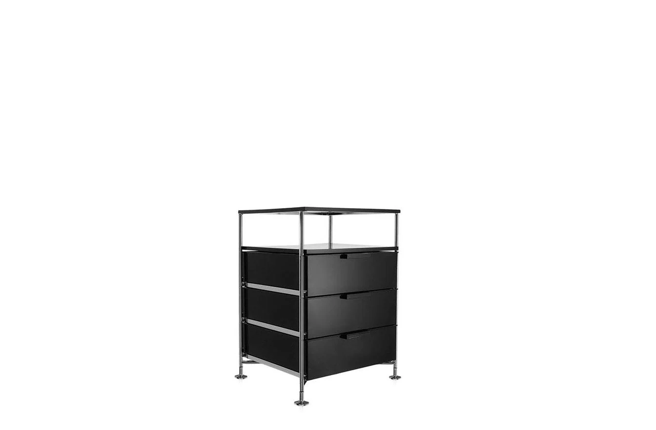 Mobil Chest of Drawers - 3 Containers & Shelf - Feet - Image 4
