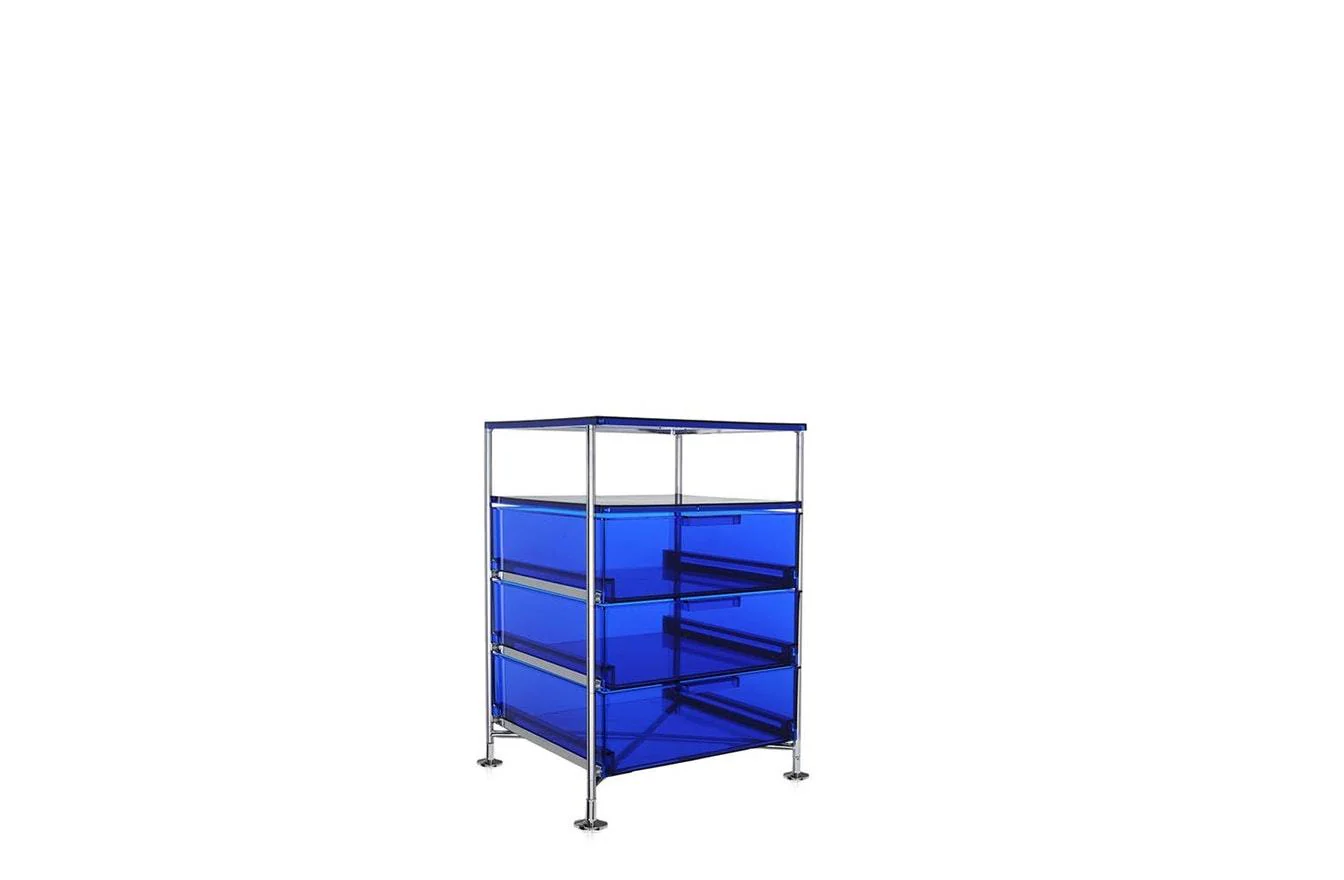 Mobil Chest of Drawers - 3 Containers & Shelf - Feet - Image 6