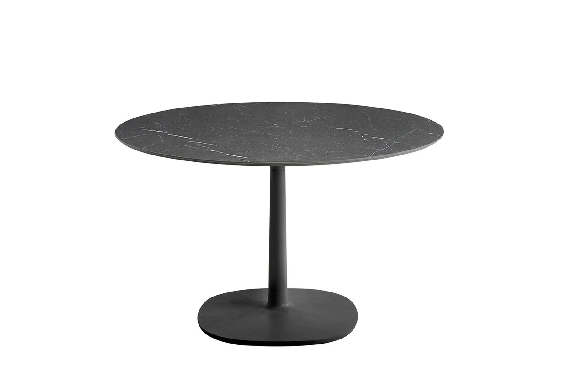 Multiplo Outdoor Medium Round Table - Square Base - Stoneware - Image 2