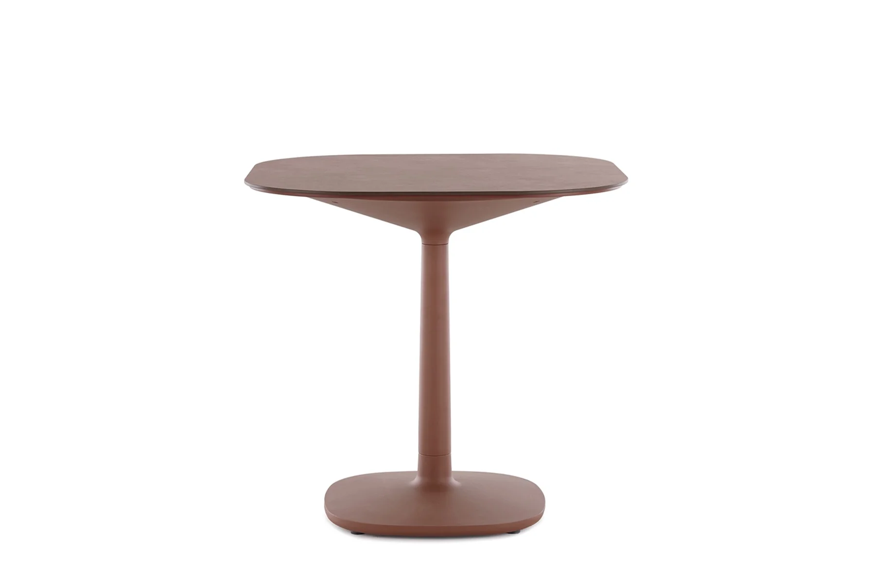Multiplo Outdoor Small Rounded Square Table - Square Base - Stoneware - Image 3