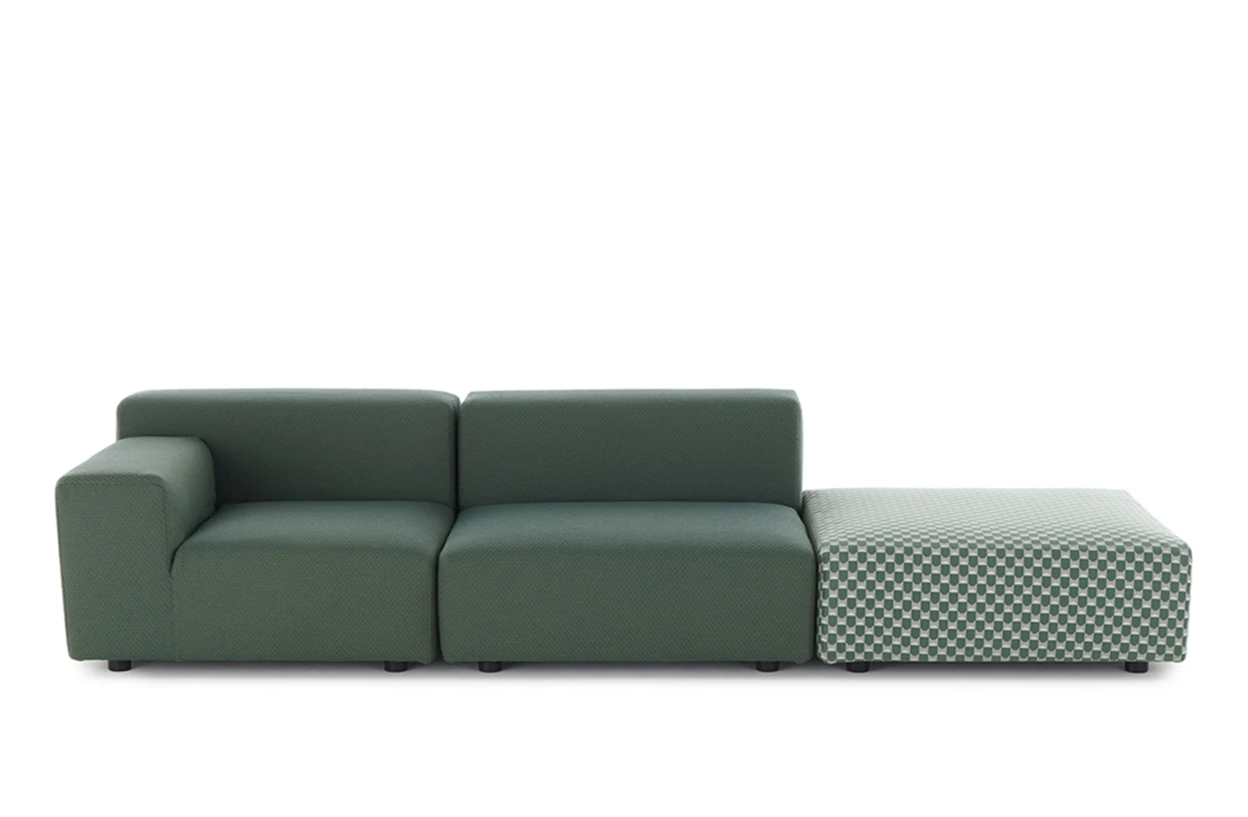 Plastics Outdoor Liberty 2 Seat Sofa with Right Ottoman
