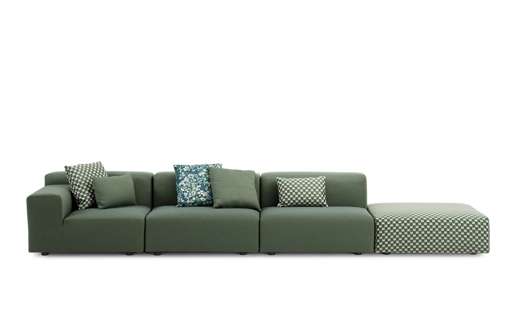 Plastics Outdoor Liberty 3 Seat Sofa with Right Ottoman