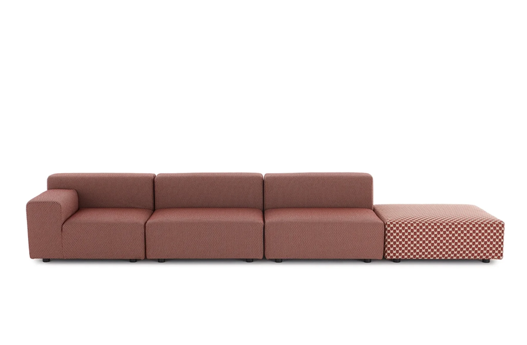 Plastics Outdoor Liberty 3 Seat Sofa with Right Ottoman - Image 2
