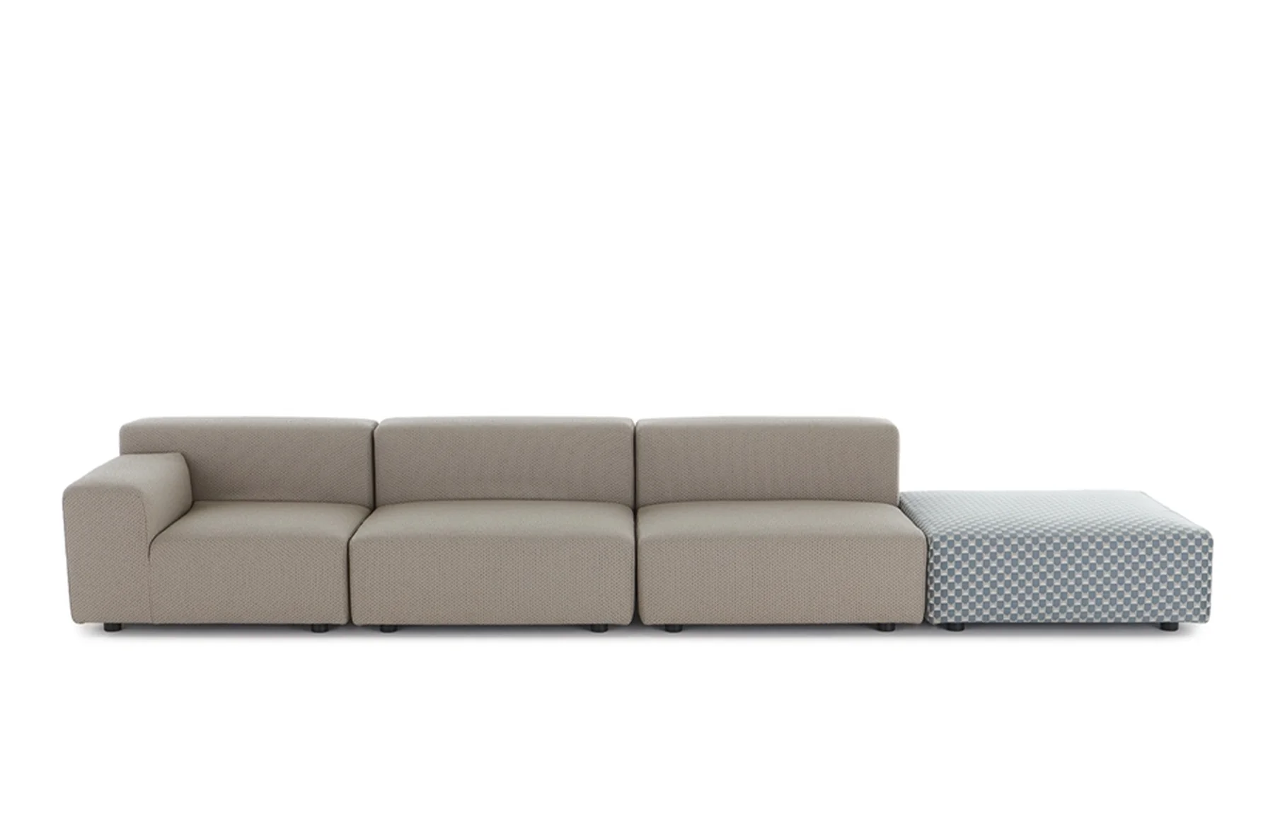 Plastics Outdoor Liberty 3 Seat Sofa with Right Ottoman - Image 3