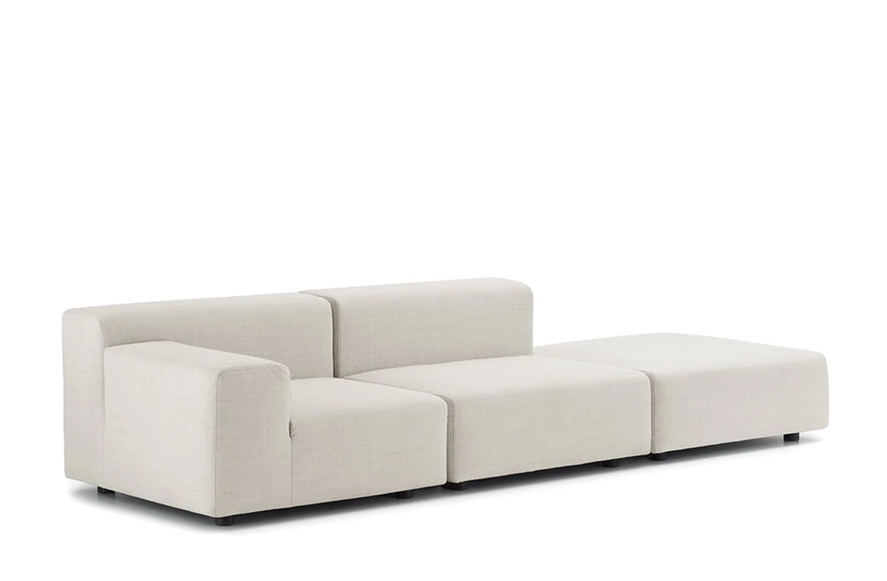 Plastics Outdoor 2 Seat Sofa with Right Ottoman