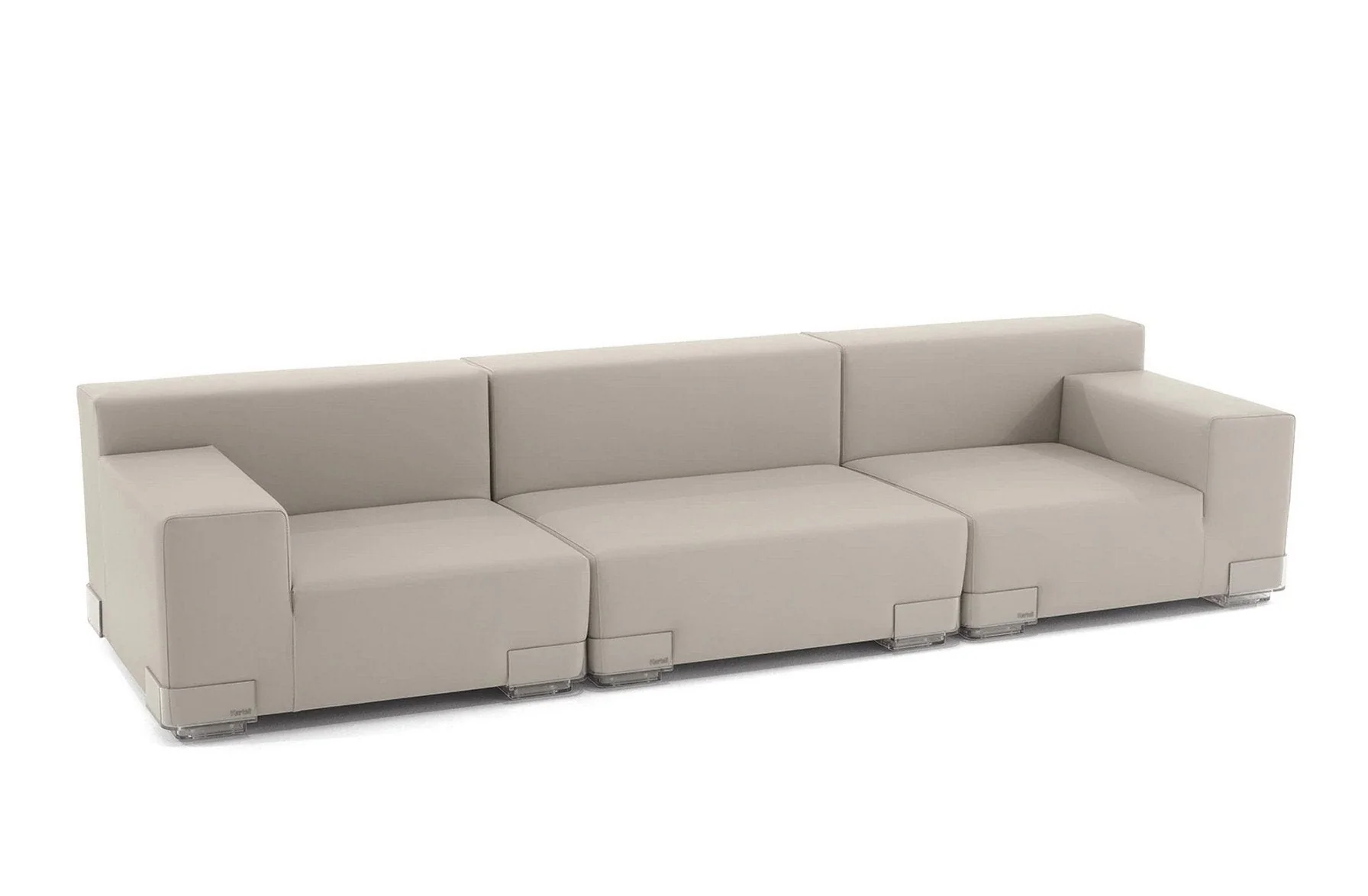 Plastics Tech Fabric 3 Seat Sofa - Image 3