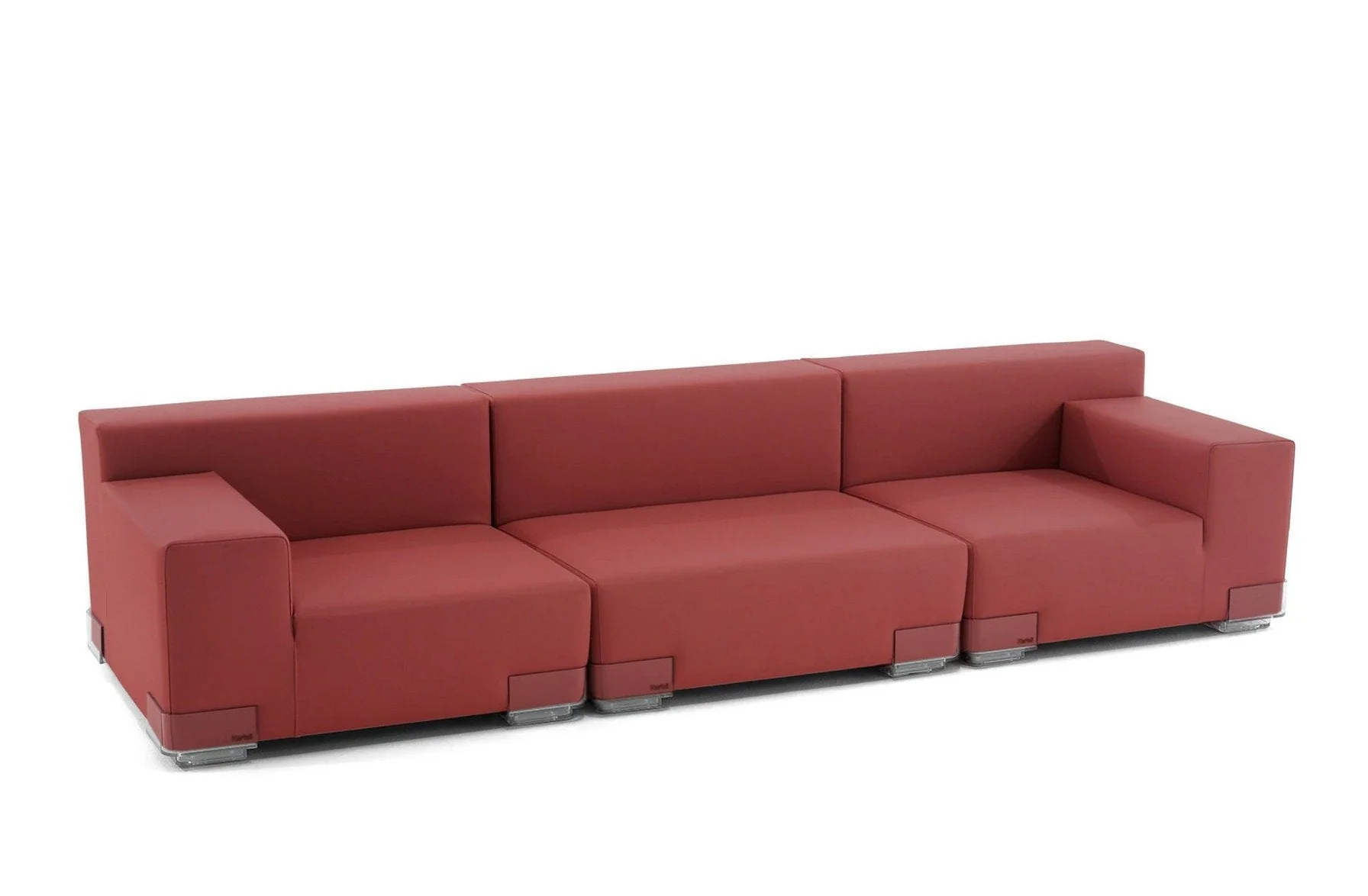 Plastics Tech Fabric 3 Seat Sofa - Image 6