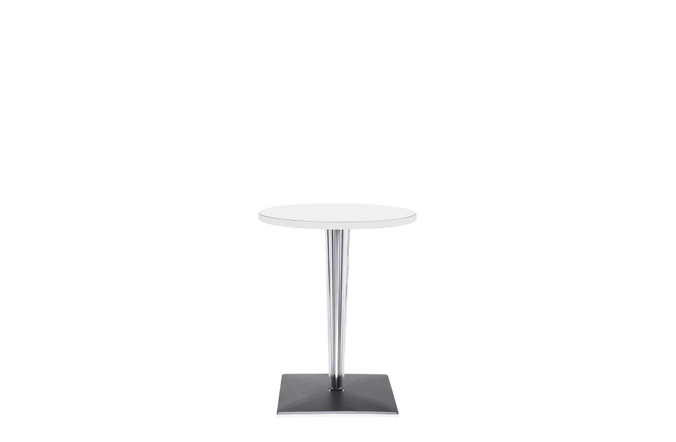 TopTop Small Round Table - Laminated Top - Square Leg