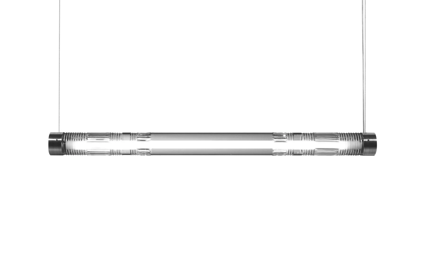 Crystal Tube Light - Polished Chrome