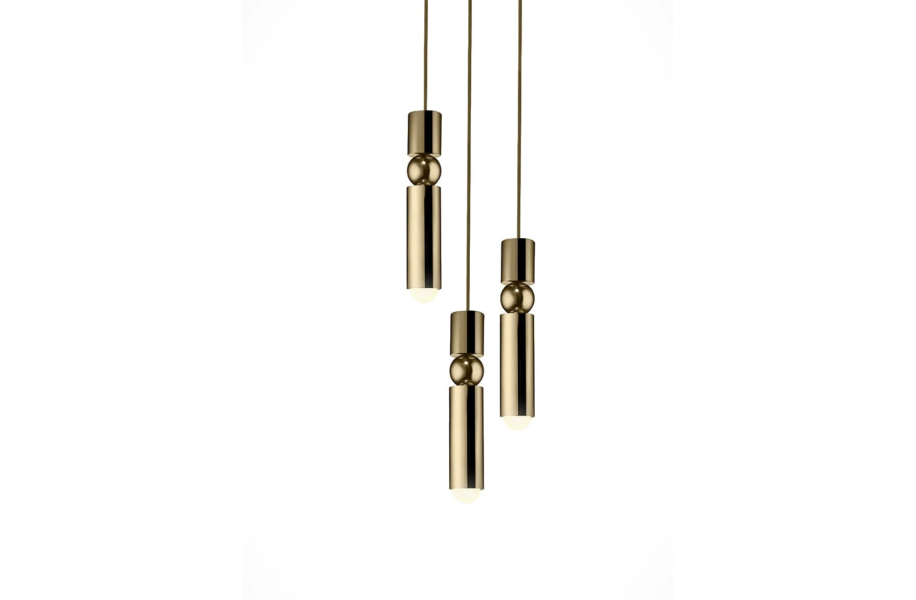 Fulcrum Chandelier 3 Piece - Polished Gold