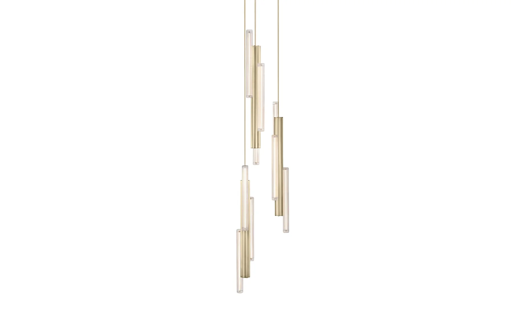 Hail 3 Piece Chandelier - Brushed Gold