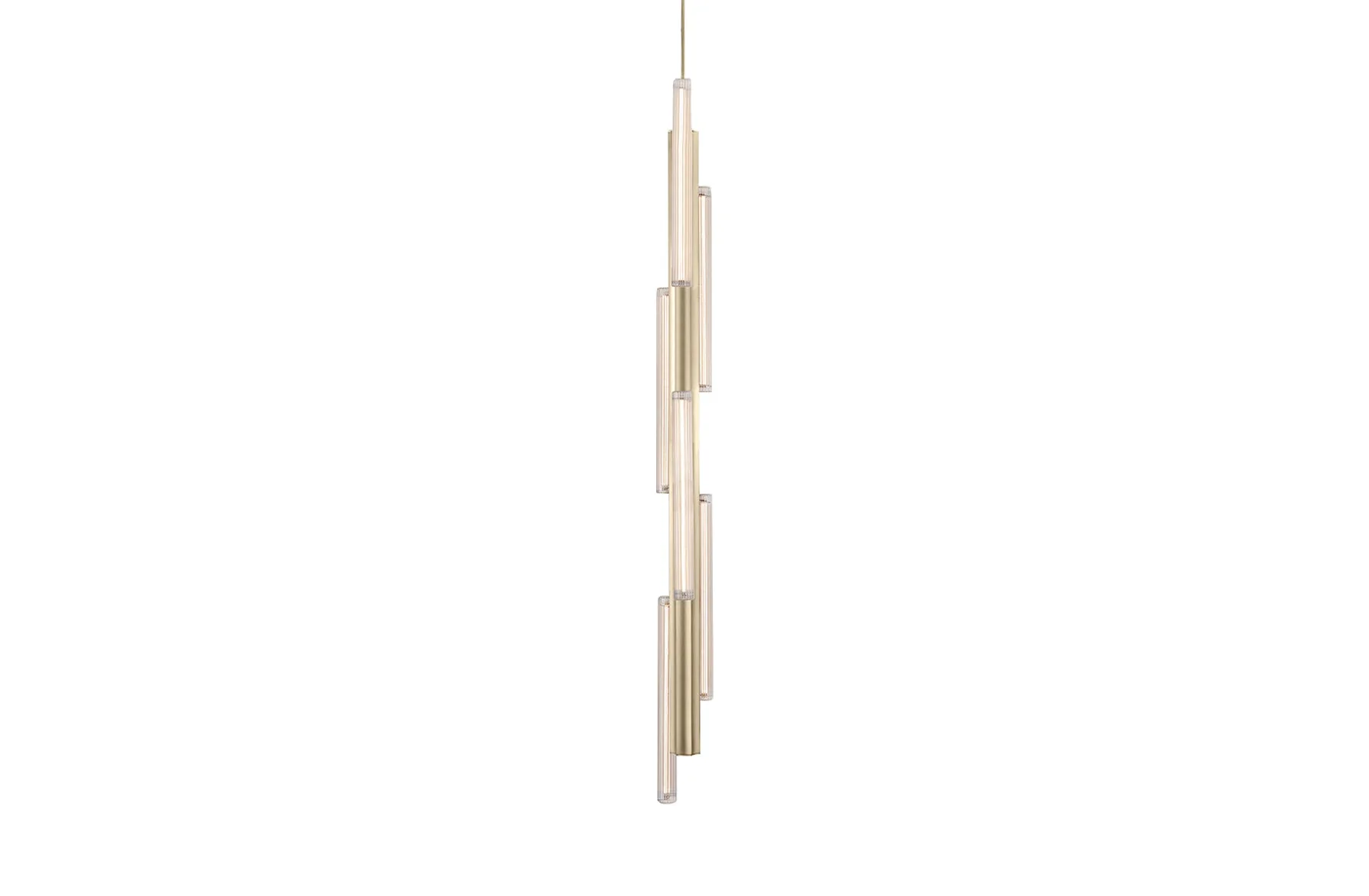 Hail 6 Light Tall - Brushed Gold