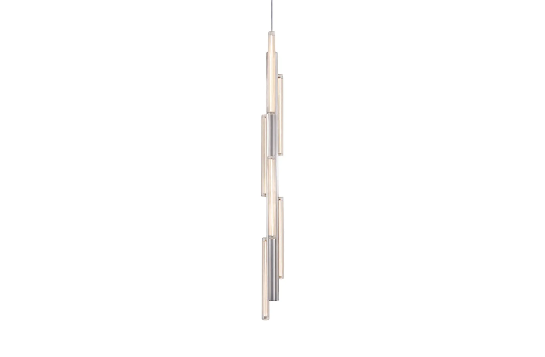 Hail 6 Light Tall - Brushed Silver