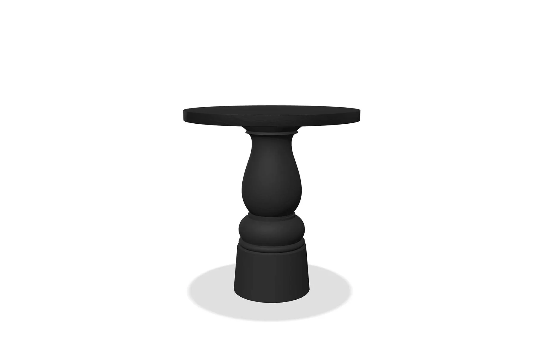Container Table New Antiques 7132 with Oak Round Top 70cm
